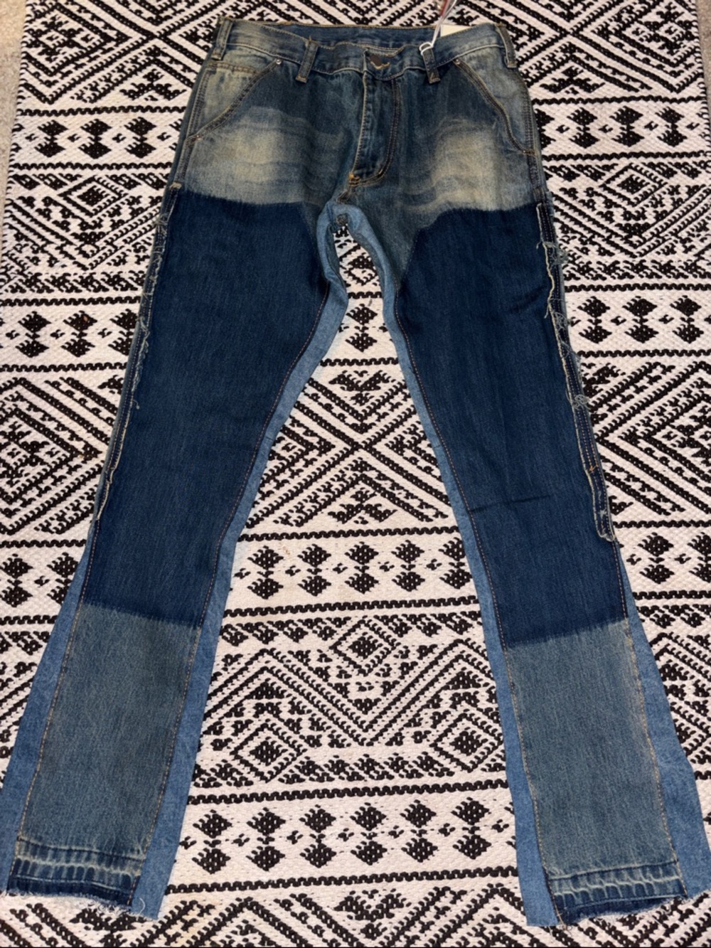 MNML Men's Relaxed Carpenter Jeans in Faded Blue